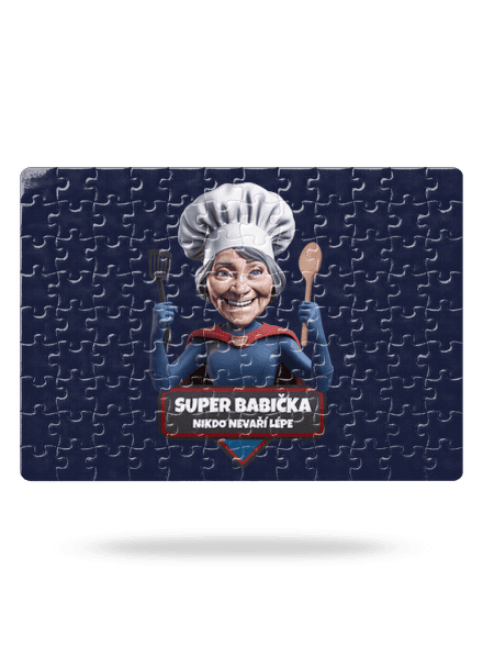 Super babička puzzle White