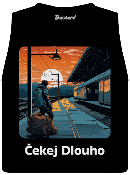 Čekej dlouho dámské tílko volné Black