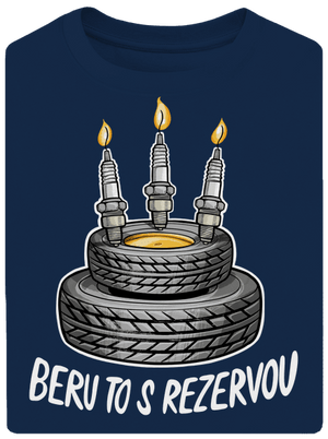 Beru to s rezervou unisex tričko oversized Midnight Blue