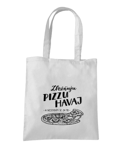 B12: Zbožňuju pizzu Havaj taška White