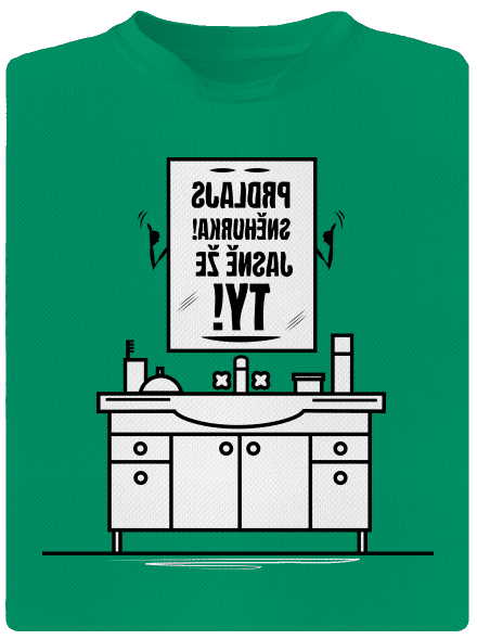 Zrcadlo, zrcadlo... dětské sportovní tričko Kelly Green Mal