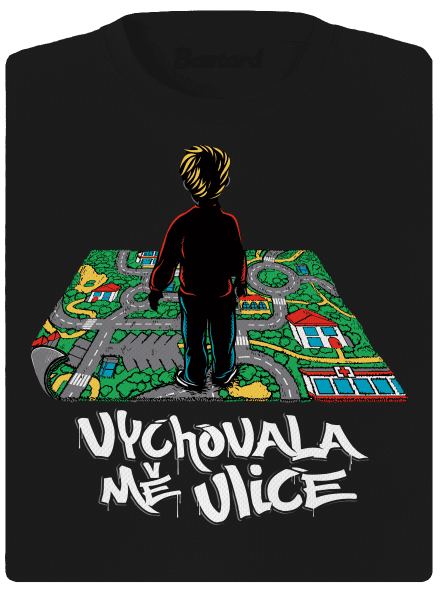 Vychovala mě ulice dámské sportovní tričko Black