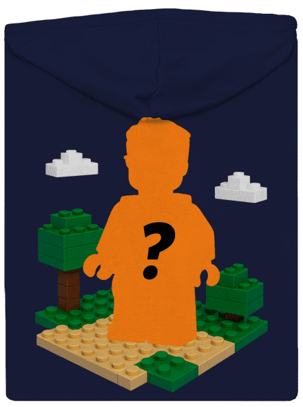 Lego postava z vlastní fotky pánská mikina na zip Navy