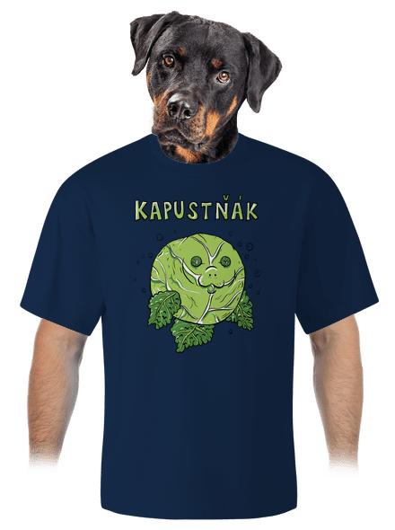 Kapustňák unisex tričko oversized Midnight Blue