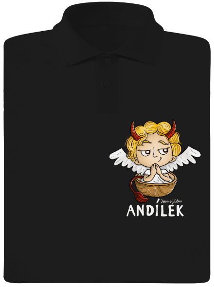 Andílek pánská polokošile Black