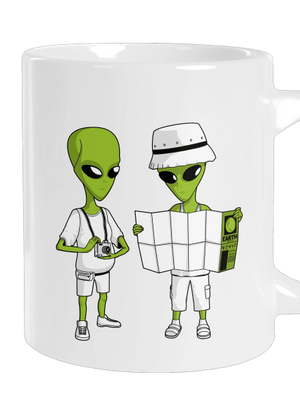Mimozemšťané velký hrnek White