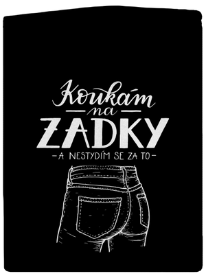 B12: Koukám na zadky dámská mikina na zip Black