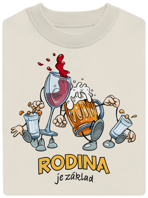 Rodina je základ unisex mikina bez kapuce Off White