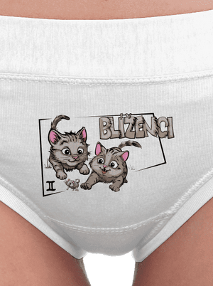 Kočičí horoskop: Blíženci dámské kalhotky White