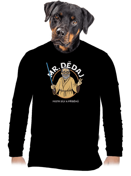 Mr. Dědaj pánské dlouhý rukáv Black