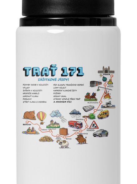 Trať 171 lahev na vodu White