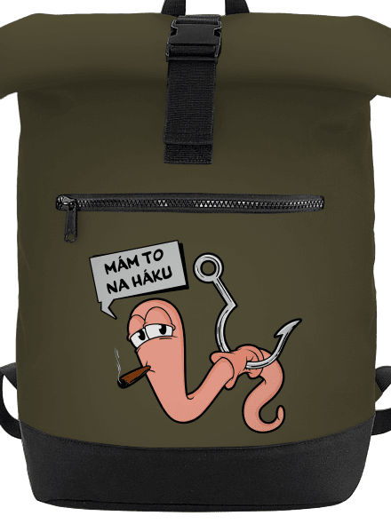 Na háku batoh Military Green