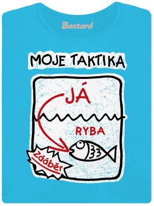 Rybářská taktika dámské tričko s lemem Blue Atol