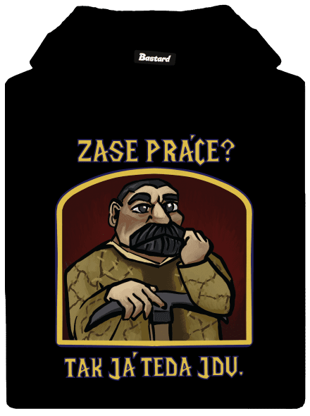 Zase práce? pánská mikina klokanka Black