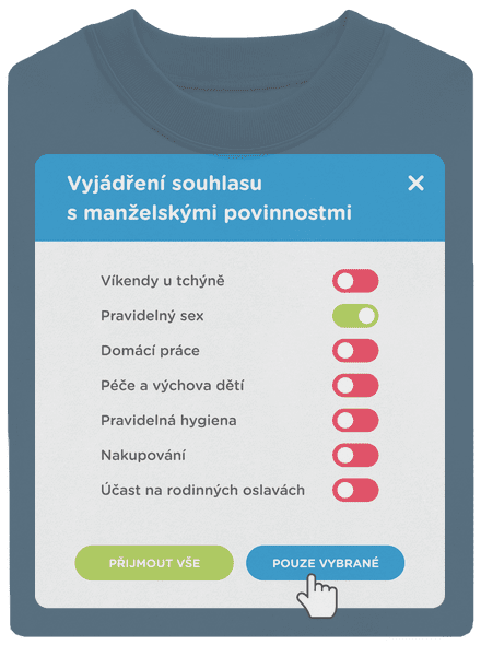 Manželské povinnosti unisex mikina bez kapuce Nordic Blue