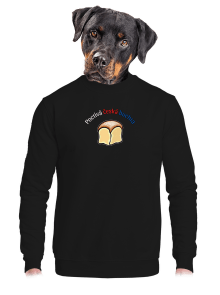 Poctivá buchta a klobása unisex mikina bez kapuce Black