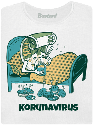 Korunavirus v posteli dámské tričko White