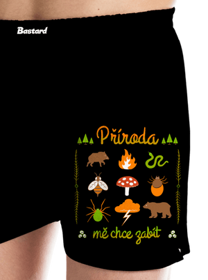 Příroda mě chce zabít pánské trenky Black