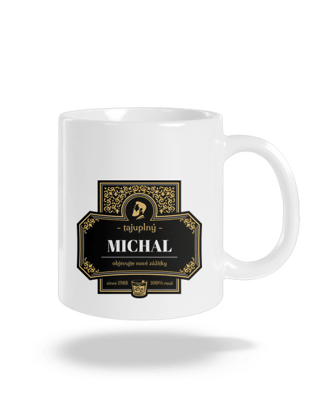 Alkoholová etiketa klasický hrnek White