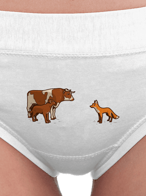 Vůl, pes a vulpes dámské kalhotky White