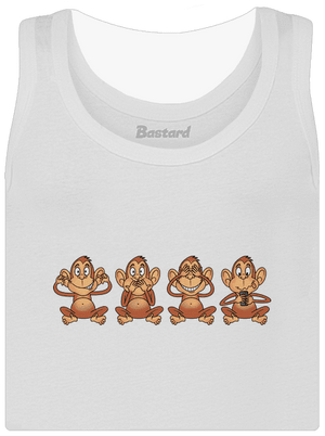 Opička s mobilem dámské tílko klasické White