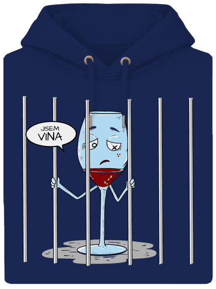 Jsem vinen unisex mikina premium Navy