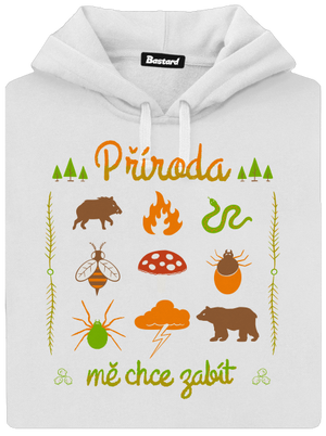 Příroda mě chce zabít dámská mikina klokanka White