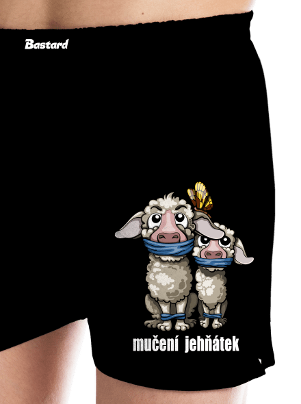 Mučení jehňátek pánské trenky Black