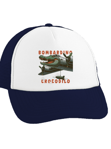 Bombardino Crocodilo – Italian Brainrot kšiltovka truckerka French Navy cap