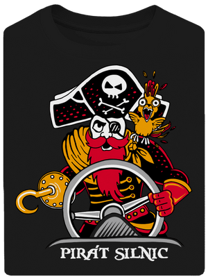 Pirát silnic unisex tričko oversized Black
