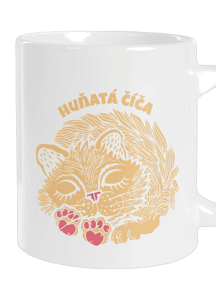 Huňatá číča velký hrnek White