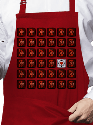 Pexeso zástěra Red