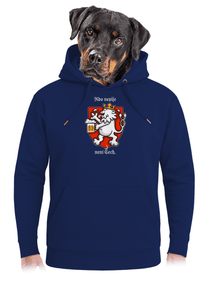 Kdo nepije, není Čech unisex mikina premium Navy