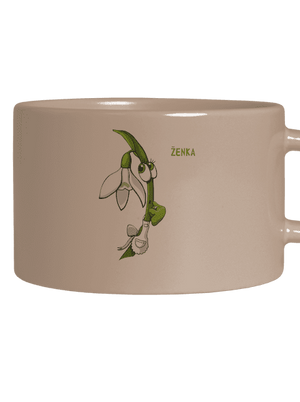 Sněženka a Tulipán hrnek makronka Brown Macaron