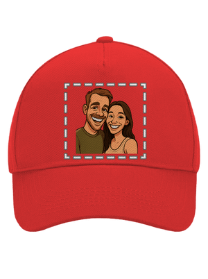 Karikatura z vlastní fotky kšiltovka baseballka Classic Red