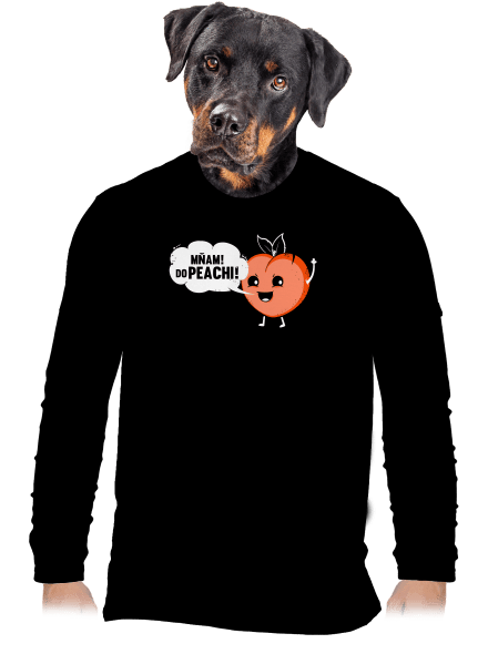 Mňam do peachi pánské dlouhý rukáv Black