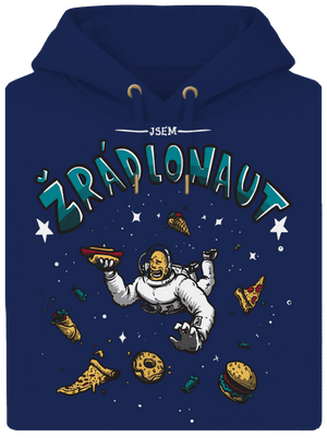Žrádlonaut unisex mikina premium Navy