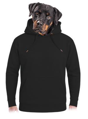 Bez potisku unisex mikina premium Dark Black