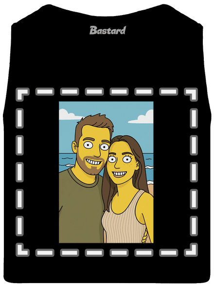 Simpsonovi z vlastní fotky pánské tílko Black