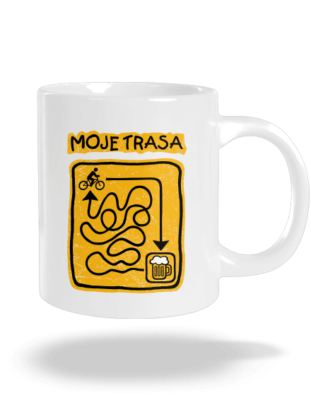 Moje trasa velký hrnek White