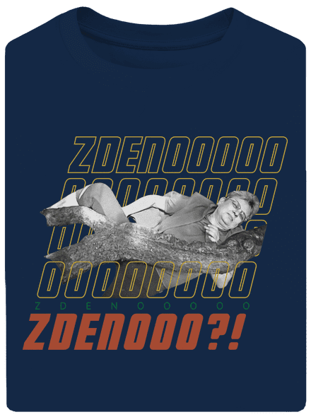 B18: Bába pod kořenem unisex tričko oversized Midnight Blue