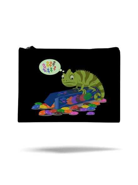 Zmatený chameleon taštička Black