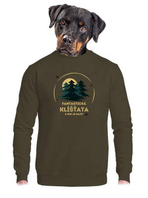 unisex mikina bez kapuce