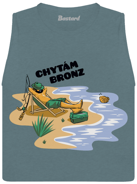 Chytám bronz dámské tílko volné Heather Deep Teal