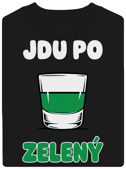 Jdu po zelený unisex mikina bez kapuce Black