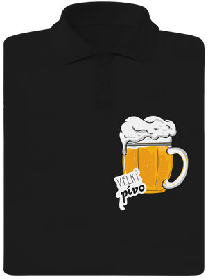 Velký a malý pívo pánská polokošile Black