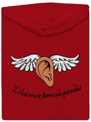 Až po uši pánská mikina na zip Red