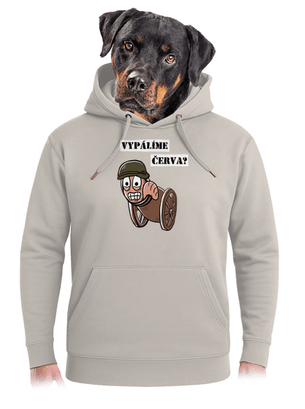 Vypálíme červa? unisex mikina premium Pastel Macchiato