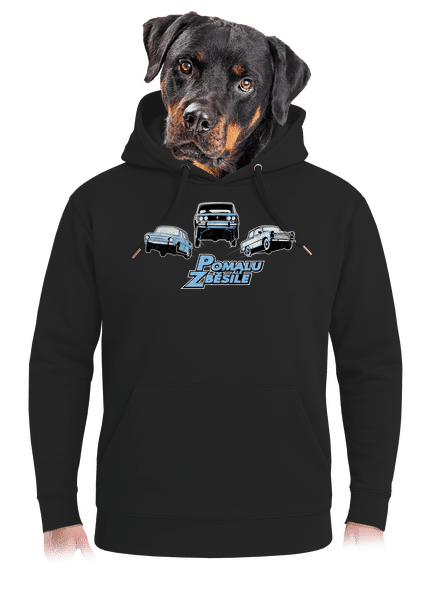 Pomalu ale zběsile unisex mikina premium Dark Black
