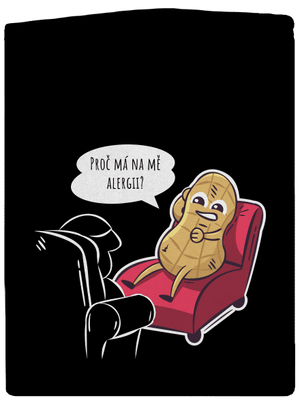 Alergeny u psychologa pánská mikina na zip Black